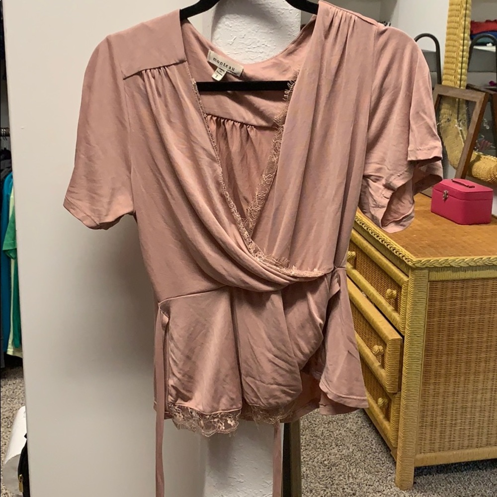Wrap lace top